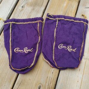 Pair of Crown Royal Royal Purple Bags